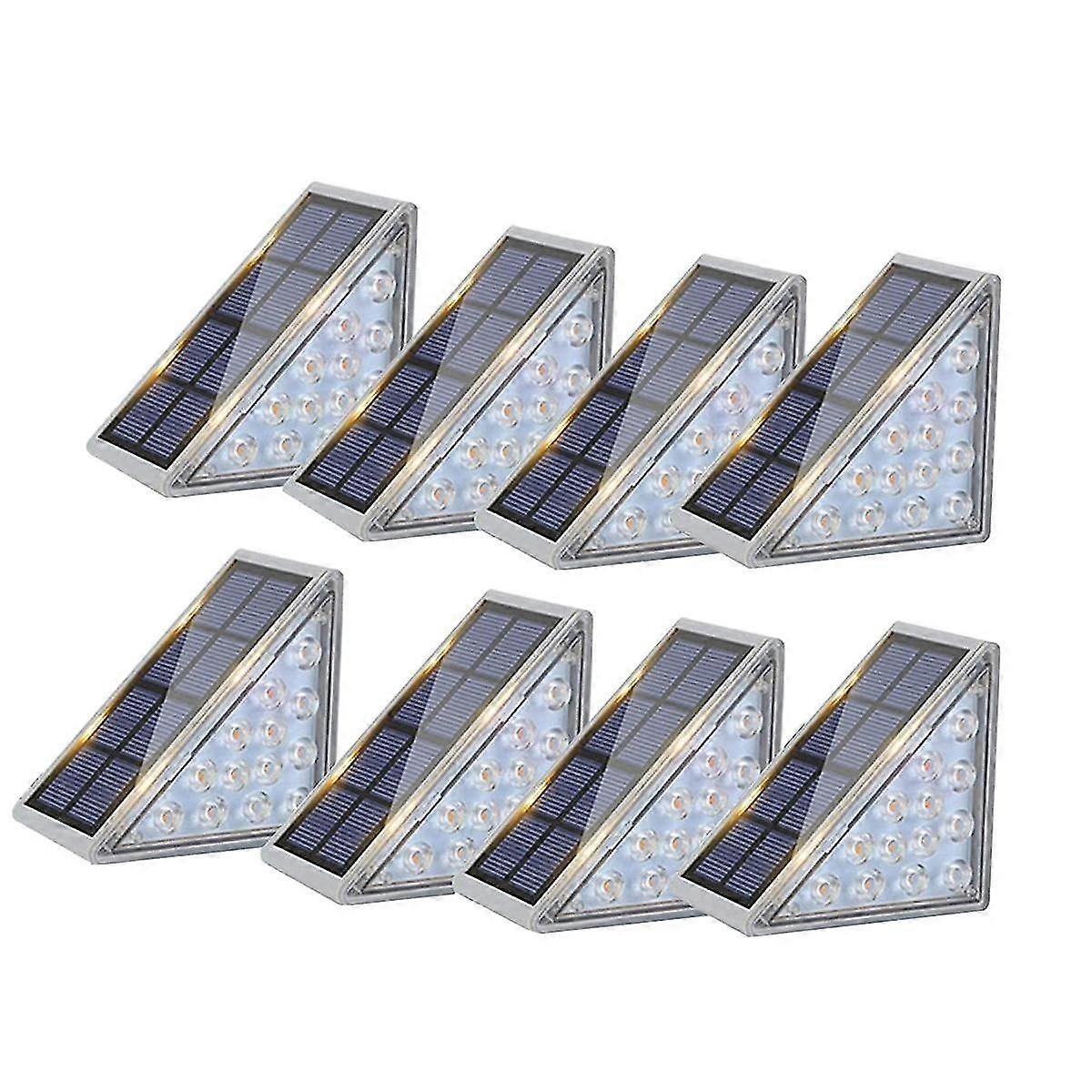 8 Pack Outdoor Stair Lights,solar Step Lights Waterproof Led Step Lights For Garden Backyard Stair