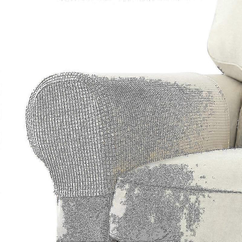 2 Pcs Stretch Armrest Covers Spandex Jacquard Arm Covers Soft And Elastic Protector For Chairs Couch Sofa Armchair Slipcovers Recliner Sofa