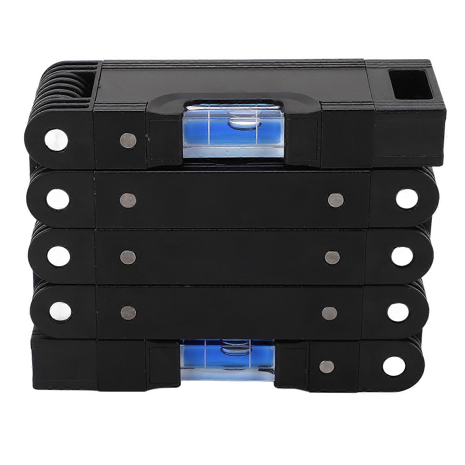 Folding Level Ruler Aluminum Alloy 4 Bubble Multifunction Multi Angle Accurate Foldable Level Measuring Tool