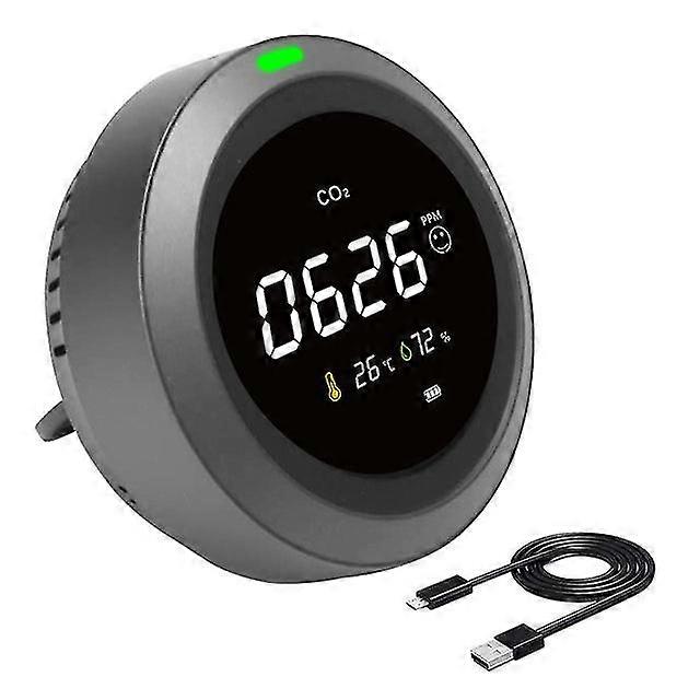 Portable co2 detector 3 in 1 air quality monitor temperature humidity sensor tester bedroom car indoor carbon dioxide monitor