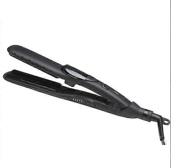 2 in 1 hair iron, adjustable temperature, with steam ironing function(Black)