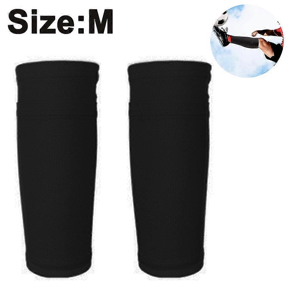 1 pair soccer shin guard sock, leg performance support football compression calf sleeves with pocket can holding shin pads, comfort breathable youth s
