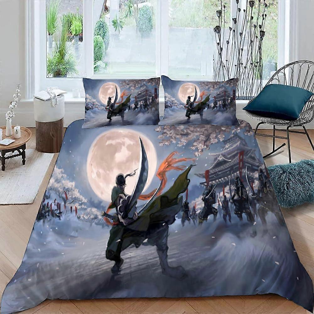 3 Piece Bedding Set, Soft and Lightweight Microfiber Duvet Cover and 2 Pillowcases for Kids with Zipper Closure