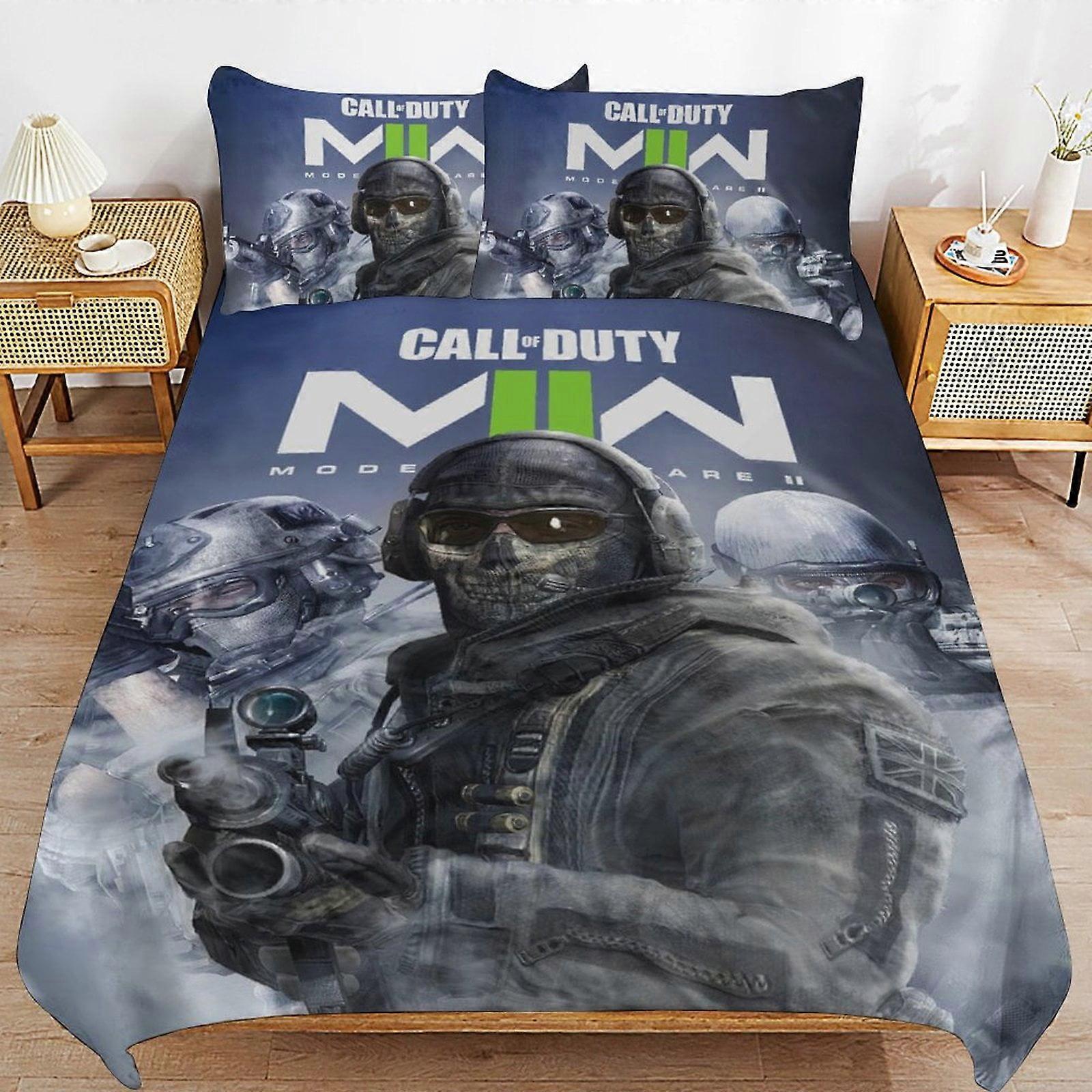 c432 Call Of Duty Conjunto de Cama Capa de Edredão Confortável e Leve Cartoon Bedding 3 Peça Conjunto de Cama Twin (1 Capa de Edredão e 2 Fronha) hn1015