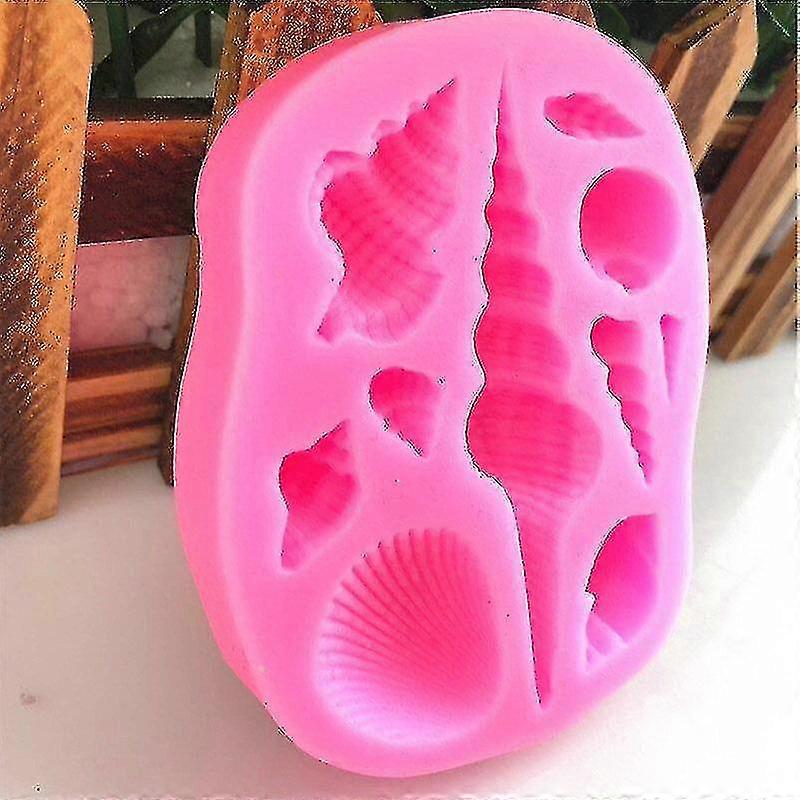 Miniowl-the New Conch Shape Drop Glue Mold - Shell-shaped Cake Decorates The Mold - 2pcs