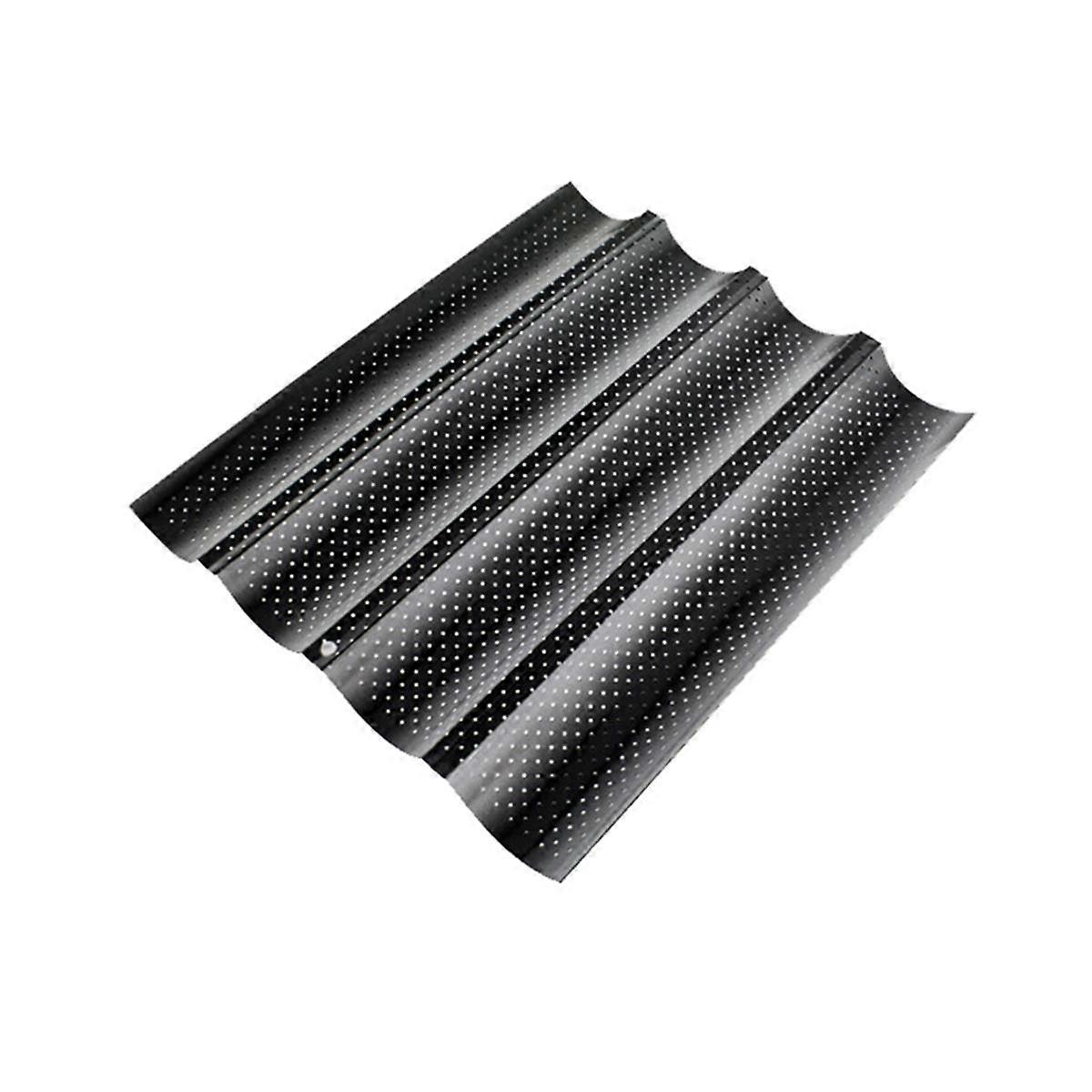 Nonstick Perforated French Bread Baking Pan Carbon Steel French Pan Bread 4 Wave Loaves Loaf Bake M