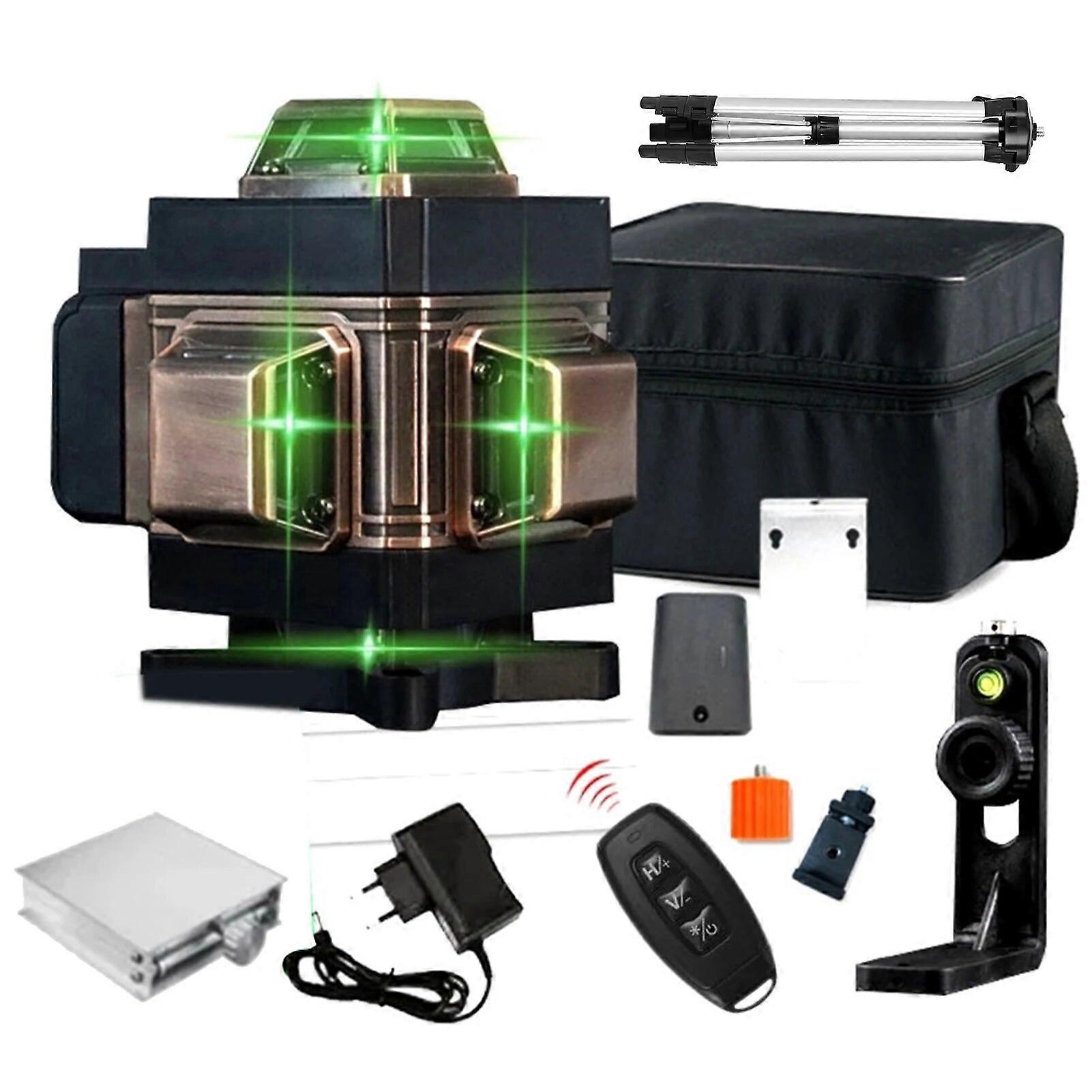 16 Lines Green Laser Level Self Leveling Tool 160ft Green Beam Laser Level Two 360 Vertical and Two 360 Horizontal Lines
