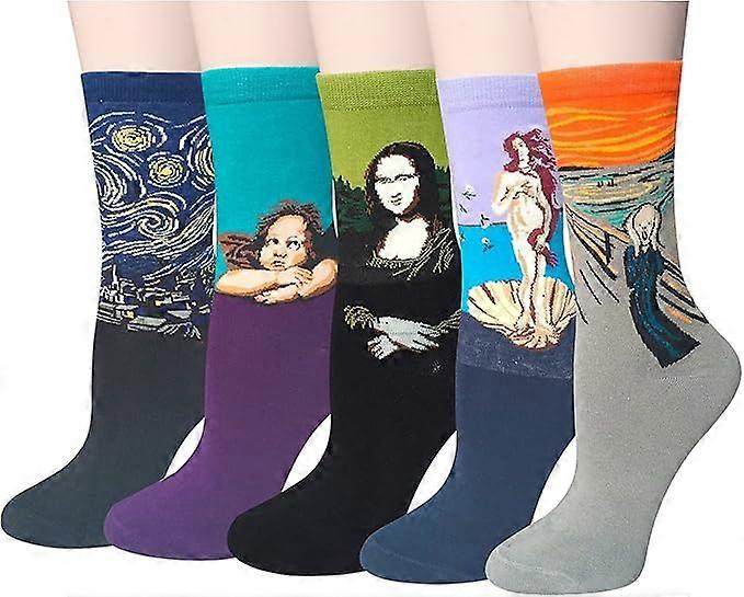 SBSG Womens Fun Socks Painting Patterned Famous Art Socks & Printed Cool Novelty Funny Socks for Women