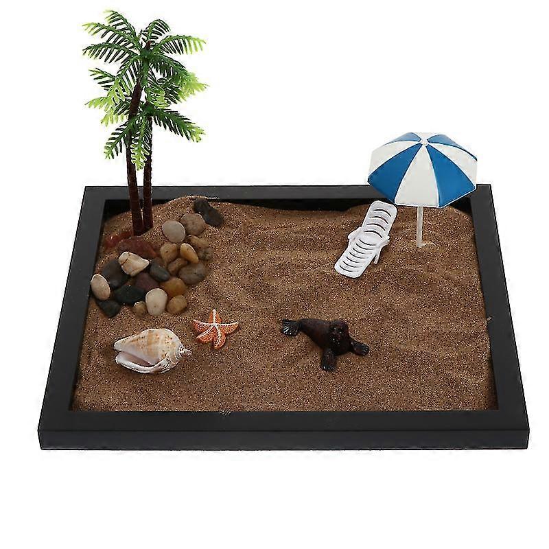 1 Set Simulation Ocean Scene Garden Office Desktop Mini Ocean Garden Sand Tray