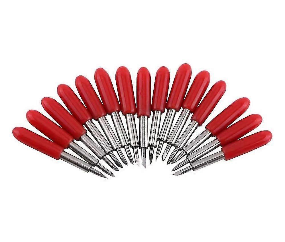 Jinyi Vinyl Cutter Blades, Cutting Plotter Blade For Plotter Vinyl Cutter Red Cap(15pcs, Random Color)