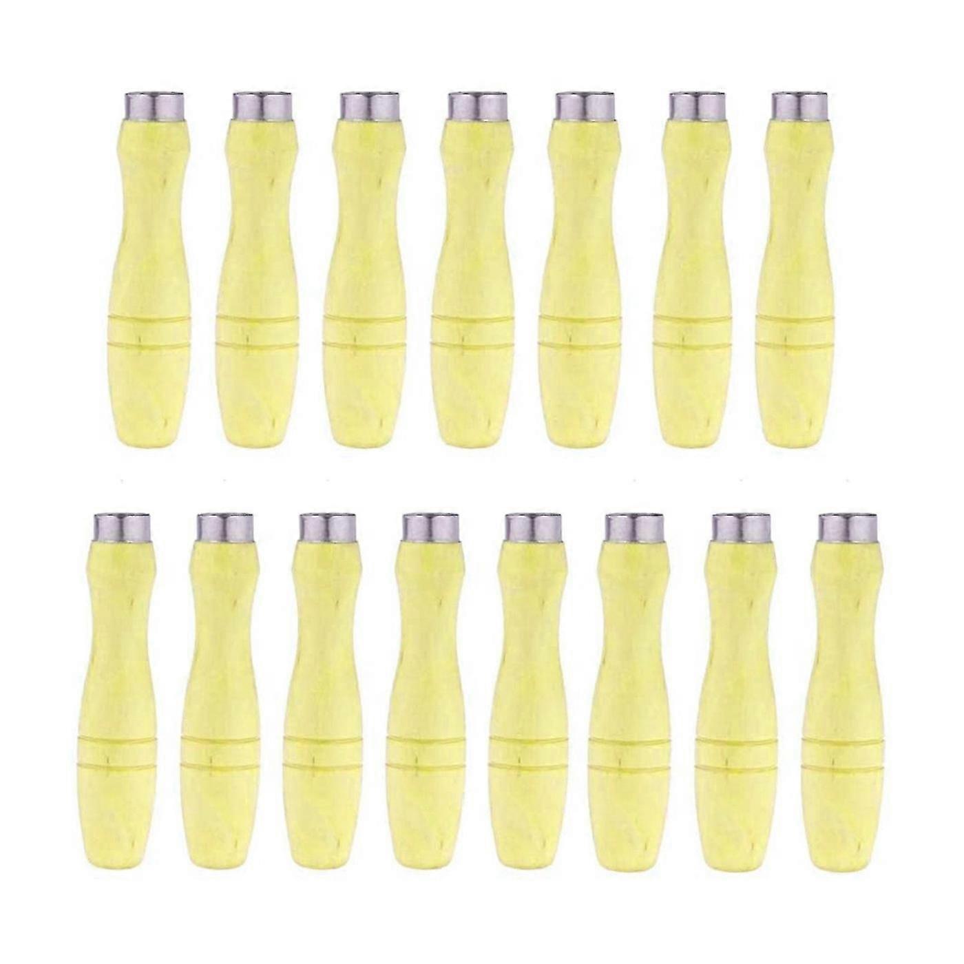 15PCS Metal File Wooden Handle with Strong Metal Collar Wood File Handle (Suitable for Files Under 10 Inches in Inches)