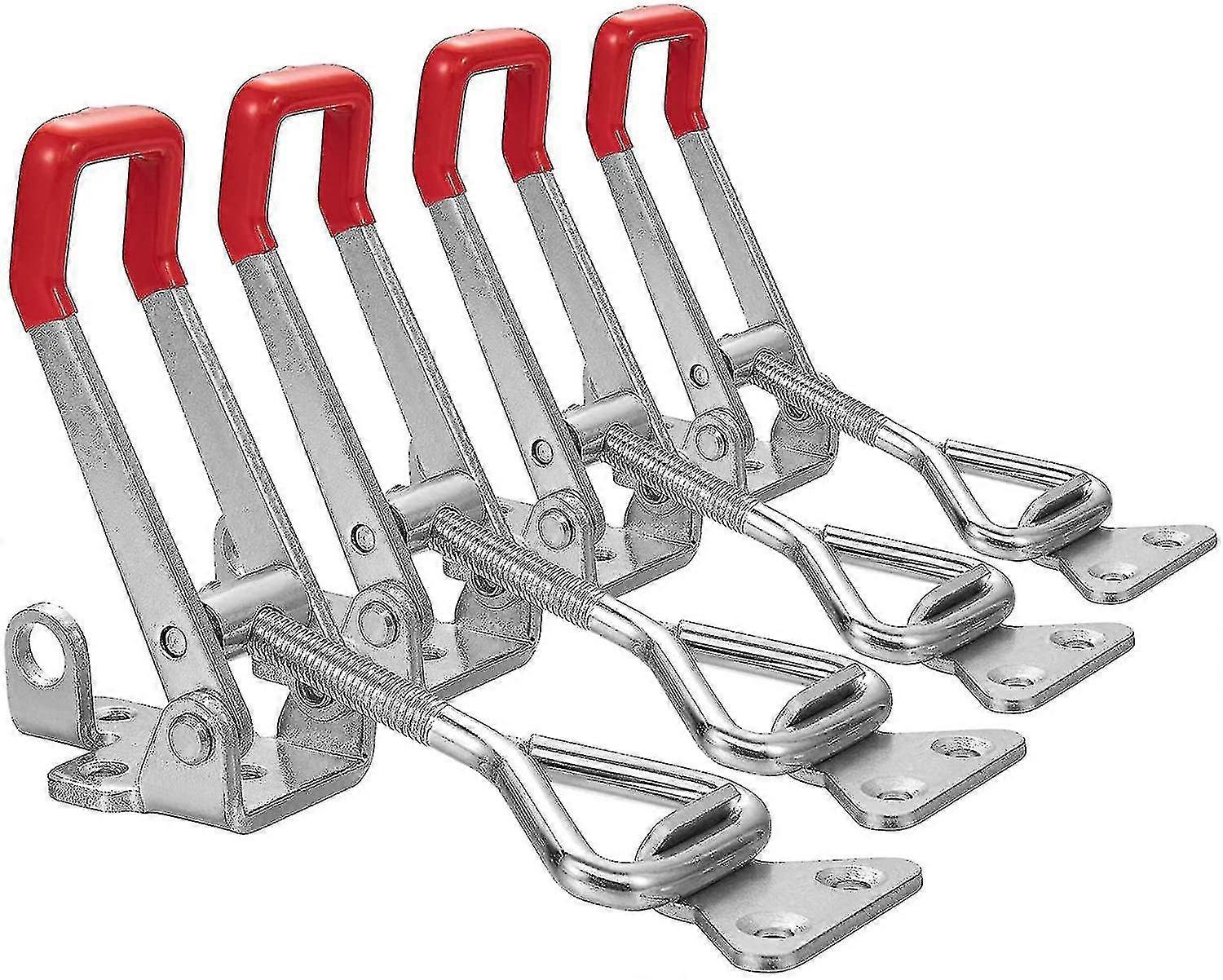 Heavy Duty Adjustable Toggle Latch Clamp With Lock Hole 660lbs Holding Capacity Large Pull Action Latch(4pcs)