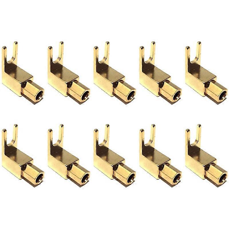 Right Angle Spade Fork & Binding Post - 4mm Banana Plug Socket - Spade Fork Connector for Speaker &