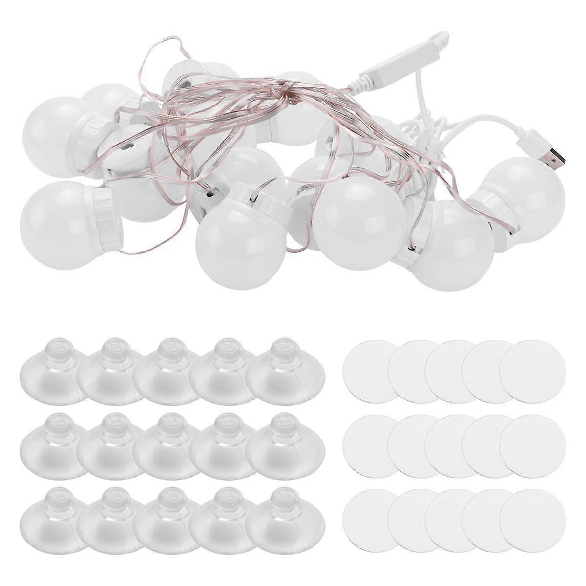 3 Modes Colors Makeup Mirror Light LED Touch-Dimming Vanity Dressing Lamp Bulb USB 12V Make Up Mirr
