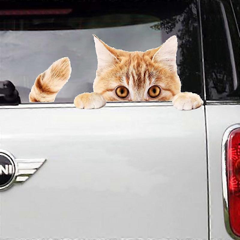 3d Stickers For Car Kittens, Fun Animal Personalized Stickers For Cars, Laptops, Walls, Waterproof Vinyl Car Stickers For Cats