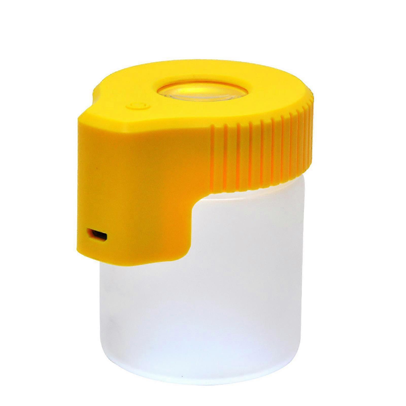 Plastic And Glass Led Sealed Magnifying Storage Container 155ml Plastic Cas