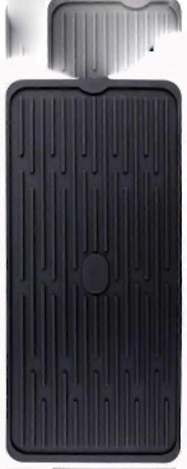 Large Corrugated Silicone Drainage Pad Kitchen Daily Necessities B-black Rectangular