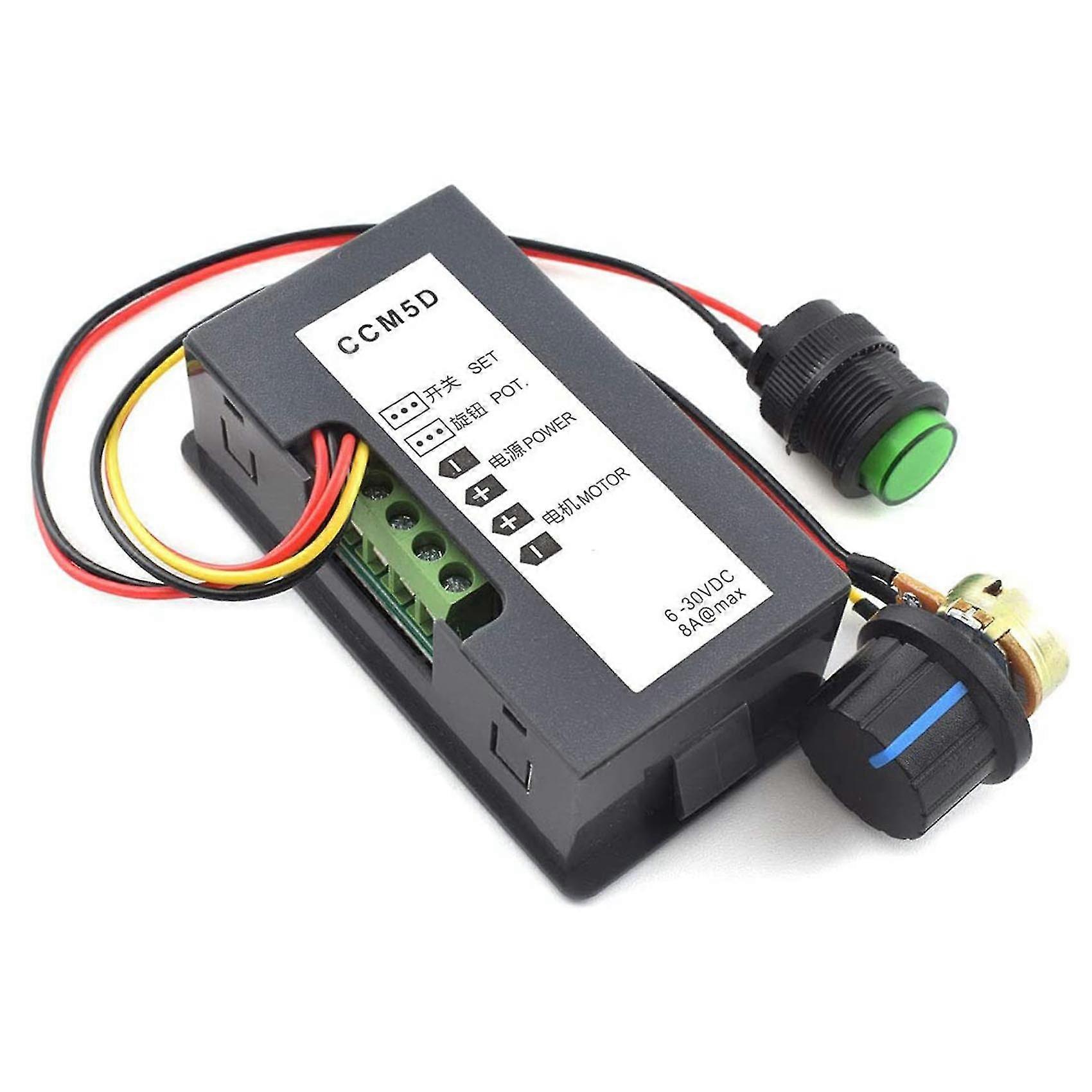 6v-30v 8a Dc Motor Speed Controller 6v 12v 24v Pwm Stepless Speed Control Switch Adjustable Driver