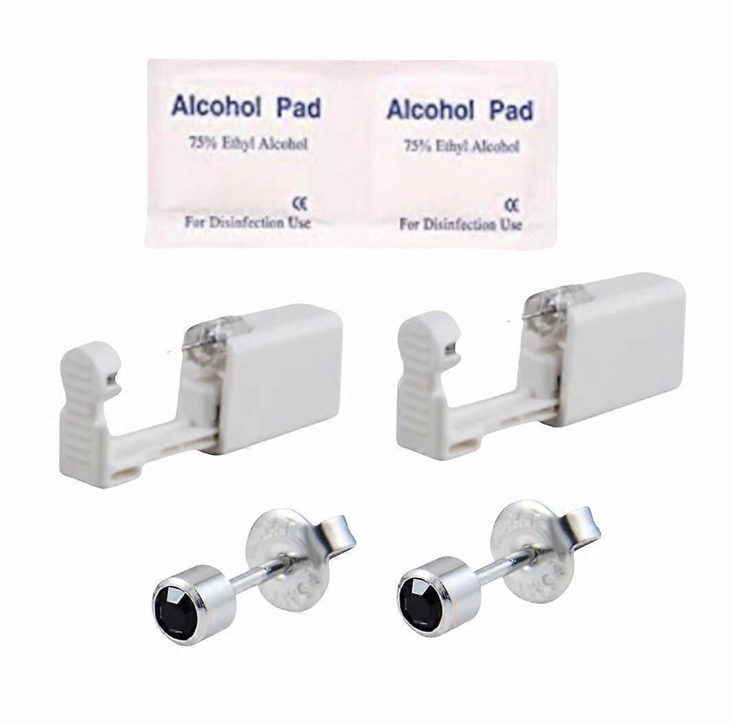2Pcs Self Ear Piercing Gun Disposable Self Ear Piercing Kit Safety Ear Piercing Gun Kit Tool with Earring Studs