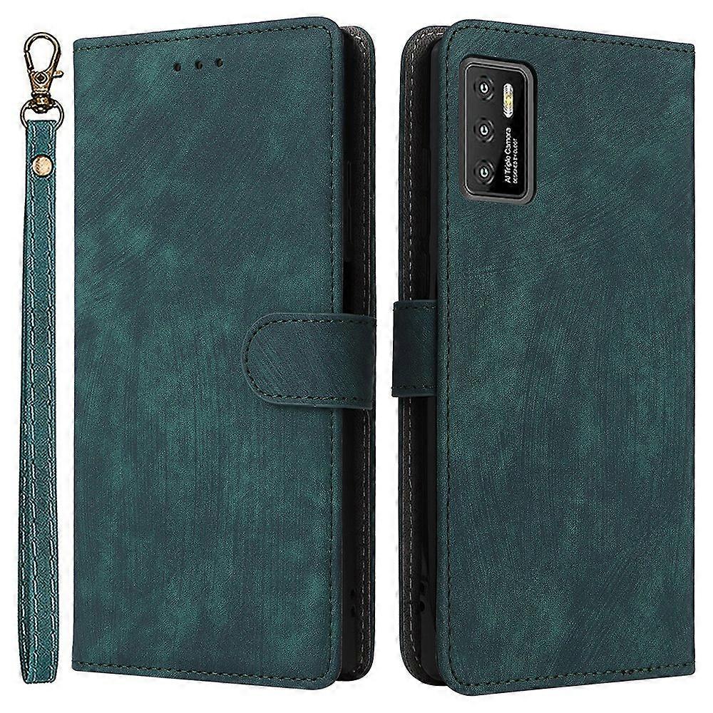 For Cubot P50 Wallet Case RFID Blocking PU Leather Cover Stand View - Green