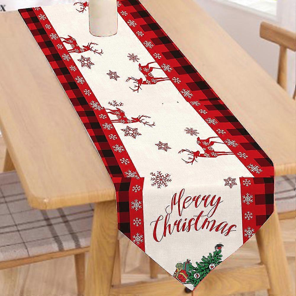 Christmas Table Runner Moose Print Home Print Table Mat