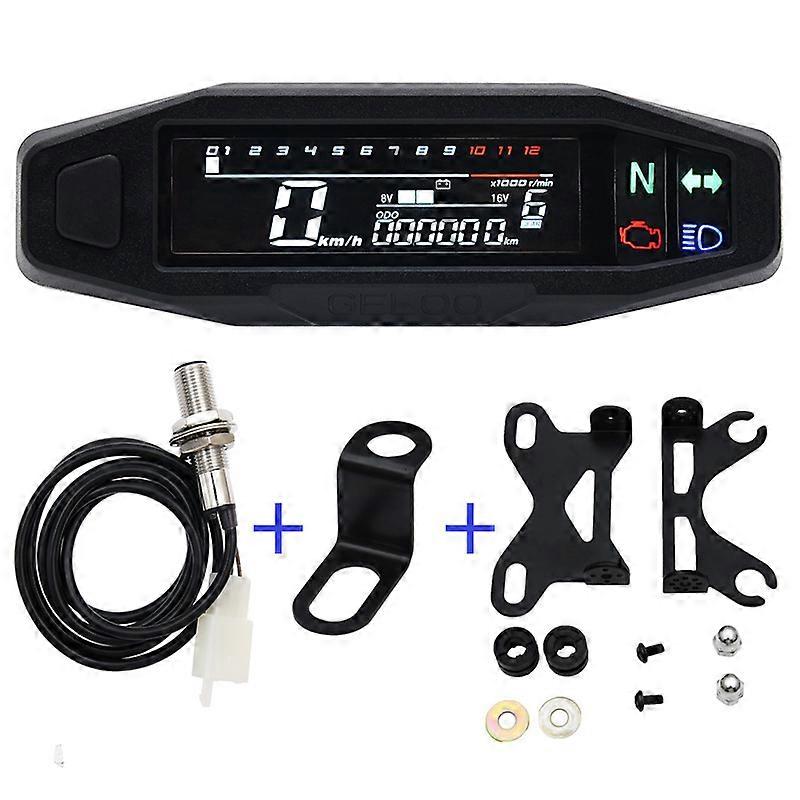 2021 New Universal Moto RPM Tachometer Speedometer Speed Gauge Tacho Meter Digital Odometer Instrument Sensor Motorcycle Kit~23229
