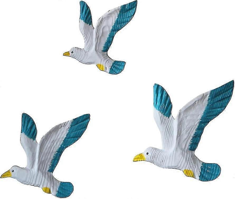 Set Of 3 Decorative Seagulls - Wall Decoration