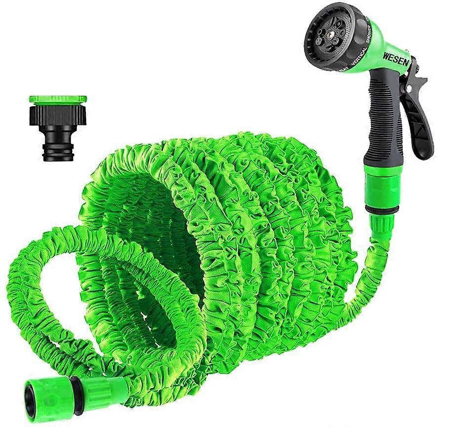 Expandable Garden Hose, Garden Water Hose Pipes with 8 Model Spray Nozzle Gun 1/2" 3/4" Connector Fitting
