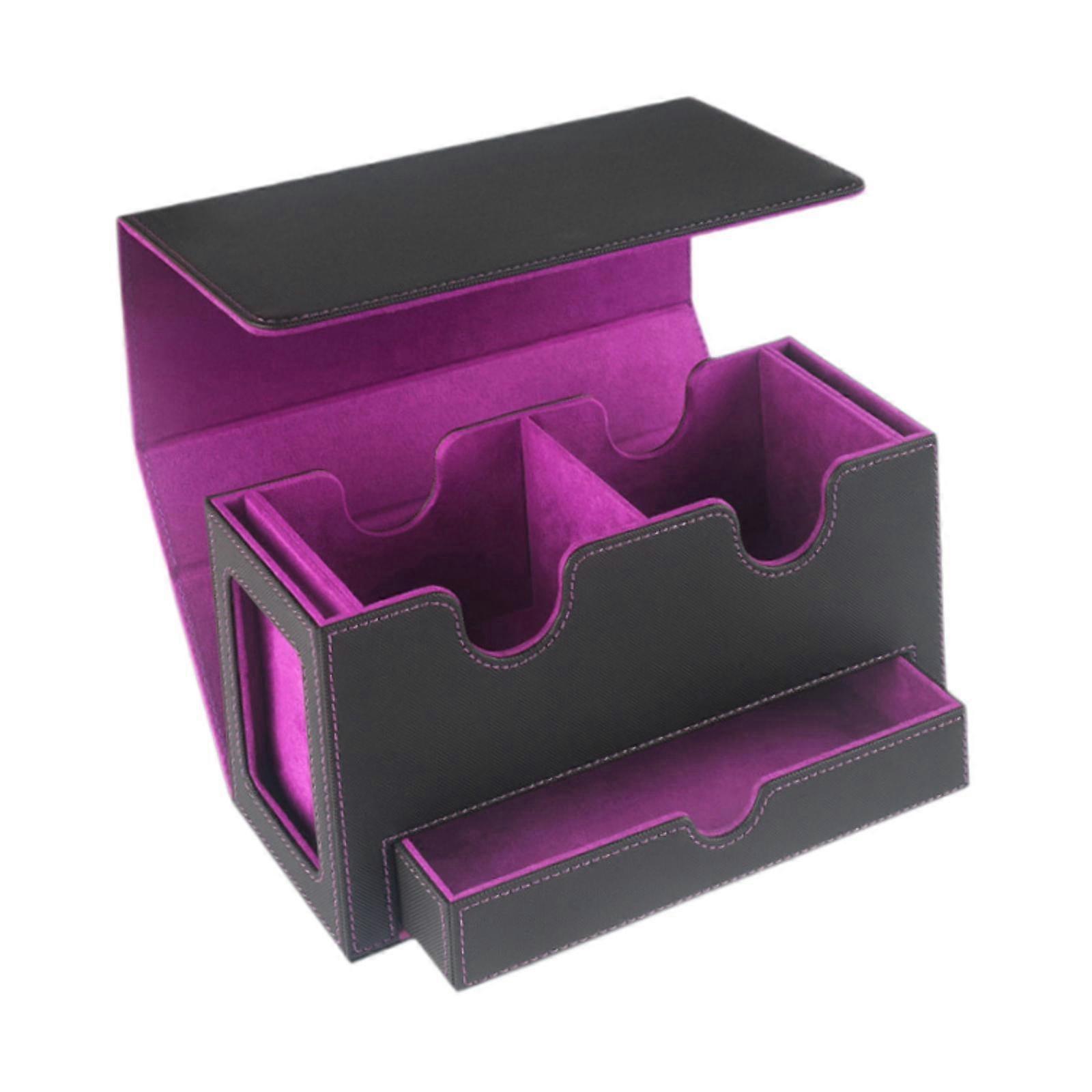 Card Deck Box Tukeva PU Nahkakortit Protector Deck Case Keräilykortit Kotelo Vihreä