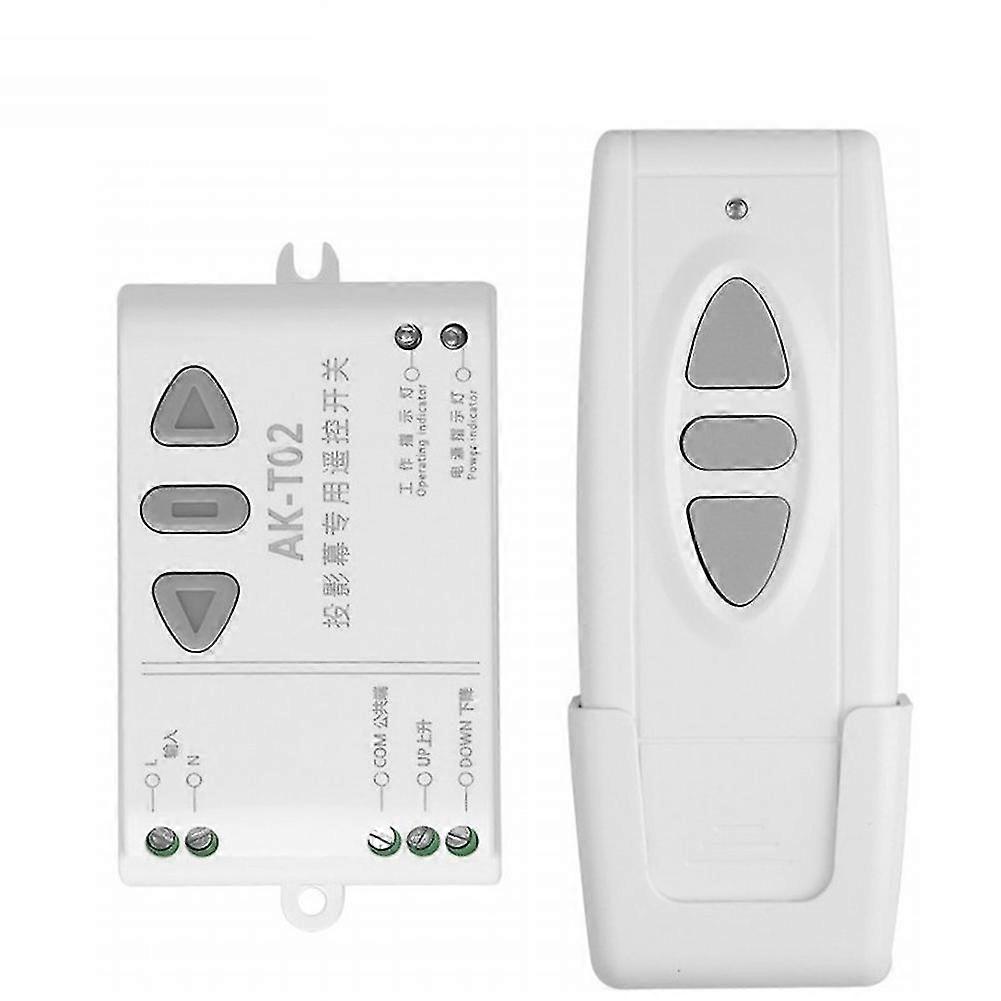 Ac85-250v Motor Remote Projection Screen Motor Wireless Switch 433 Up Down Stop Forwards Reverse St