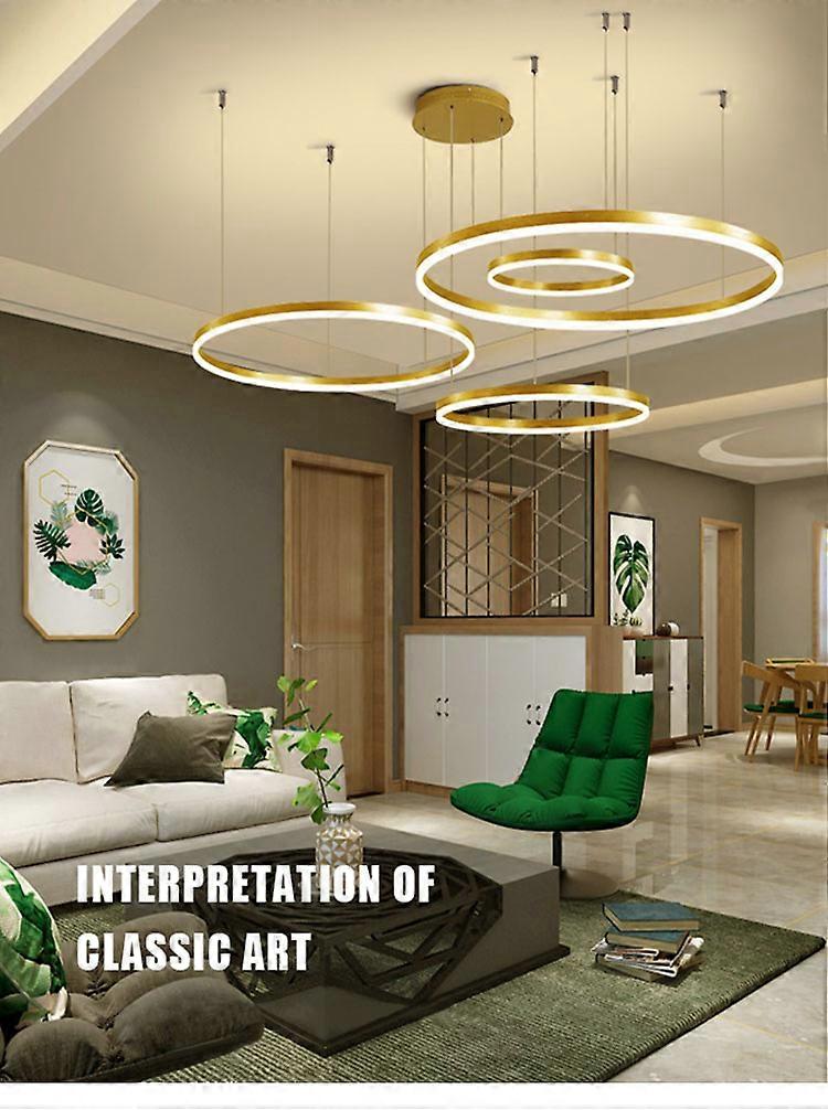Redkid Lustre LED moderne cercle lumineux bricolage luminaires pour la maison vie plafond suspension