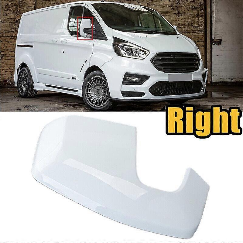 1 Pcs For Ford Transit Custom White Door Wing Mirror Cover Cap Right Driver Side