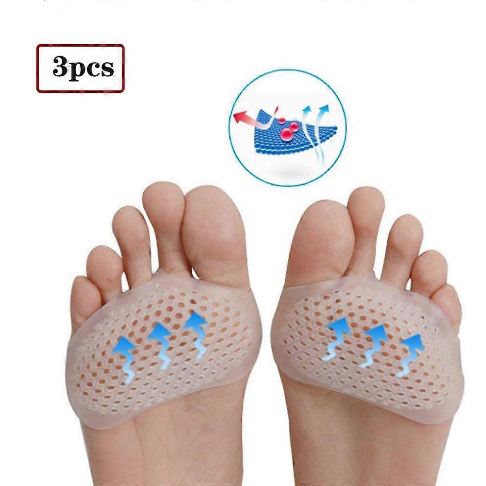 3 Pairs Bunion Pads Set, Metatarsalgia Pain Relief Pads for Working and Running