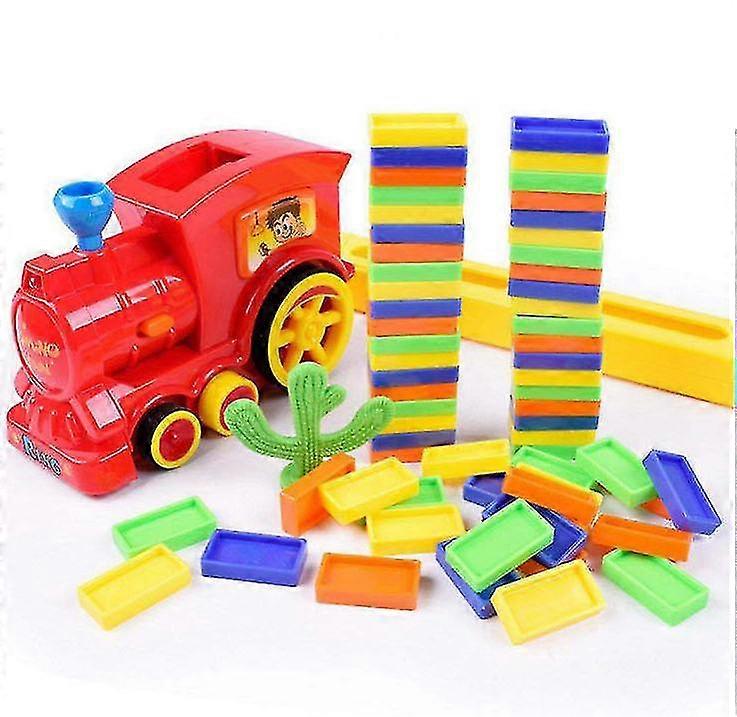 puzzle domino car children train toy set domino building block set