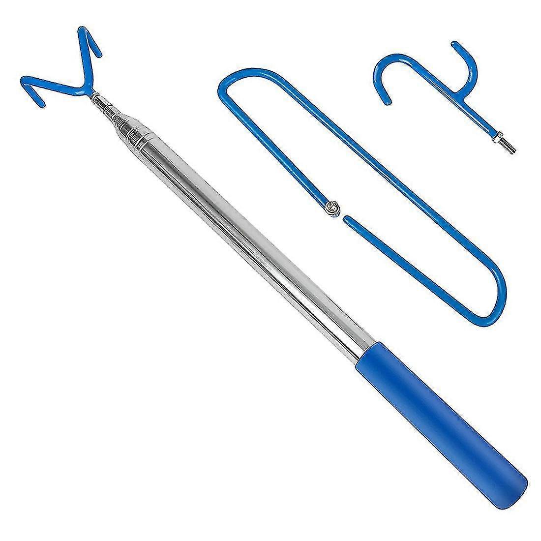 Disc Golf Retriever Pole With 3 Hooks, Telescoping Disc Golf Accessories Tool Extendable 1.4ft To 1