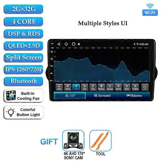 Carplay Android 12 Car Radio Multimedia Video Player For FIAT EGEA TIPO 2015- 2018 Auto Audio Stereo 2Din 2 Din GPS DSP 4G DVD