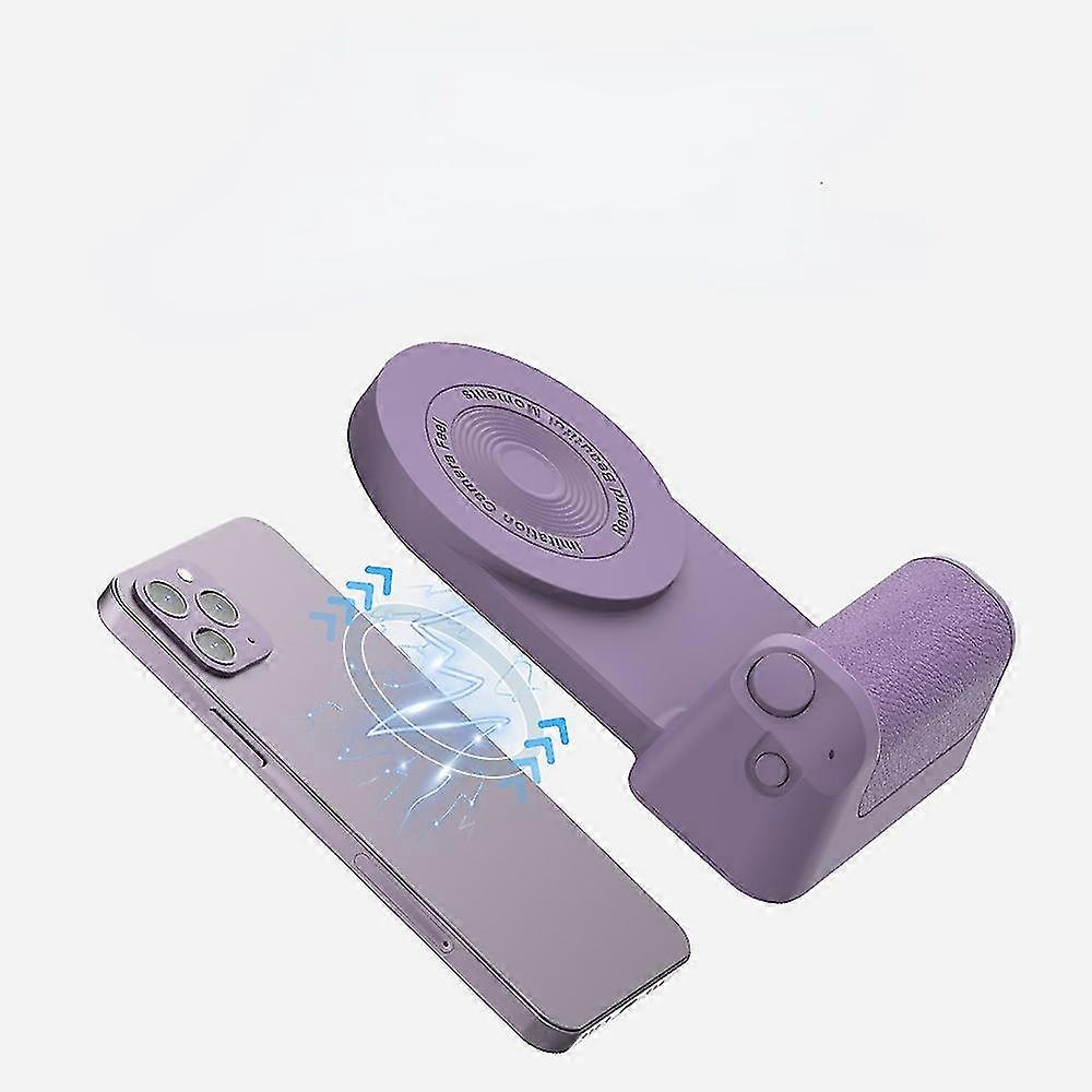 Phone Tripod Mount with Detachable Bluetooth Shutter - Compatible with iPhone Samsung Magsafe
