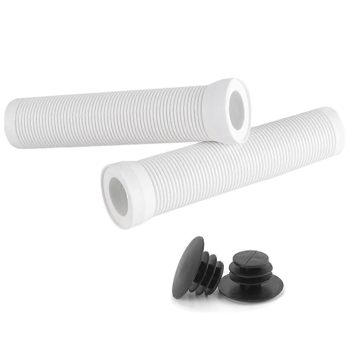 Bike Grips 22mm Road Bicycle Grip Anti-Slip Shock-Absorbing Handlebar Grip Bar End Plug Bike Part White