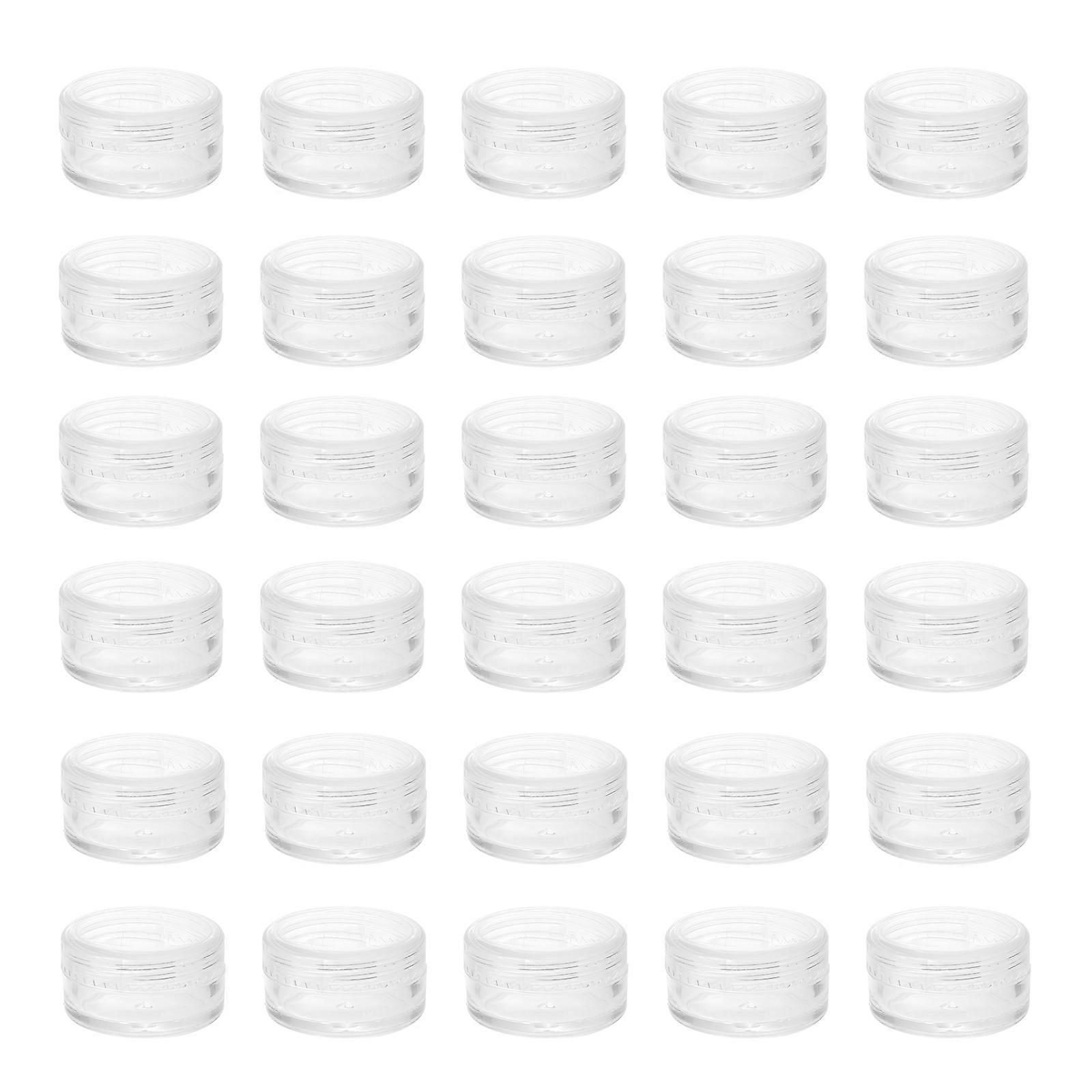 30pcs Transparent Container Jar Plastic Sample Jars Makeup Lotion Containers