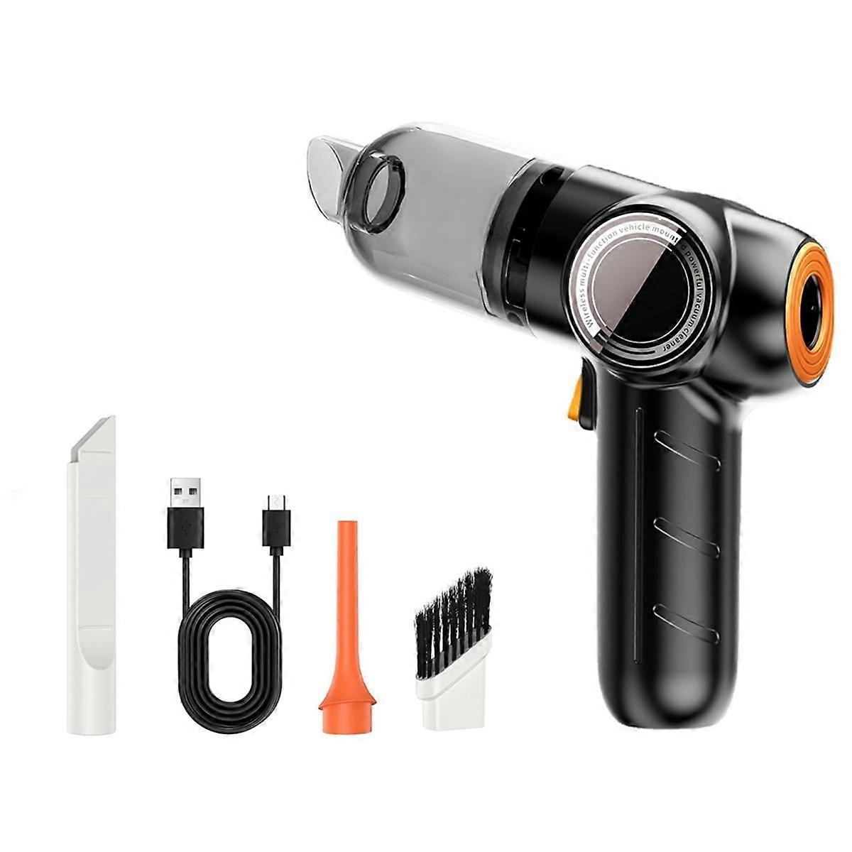 Cordless Handheld Car Vacuum Cleaner, High-Power Mini Vacuum Cleaner for Dust Removal and Blowing,Black