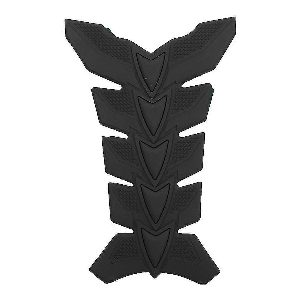 Motorcycle Gas Tank Pad Protector Decal Sticker - Black Fish Bone 3D Gel