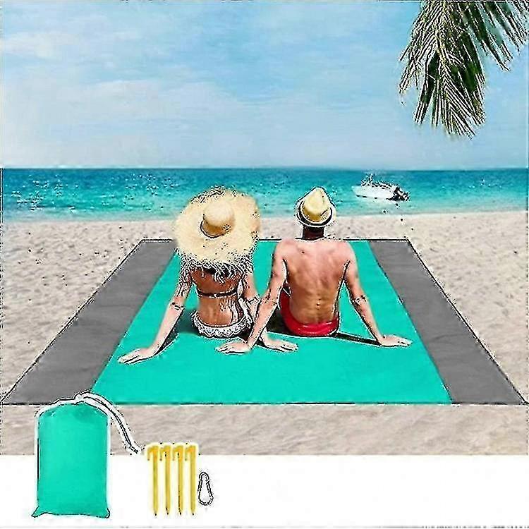Picnic Blanket 200x145cm Waterproof Beach Blanket, Beach Mat 4 Fixed Angle Beach Blanket No Sand/beach