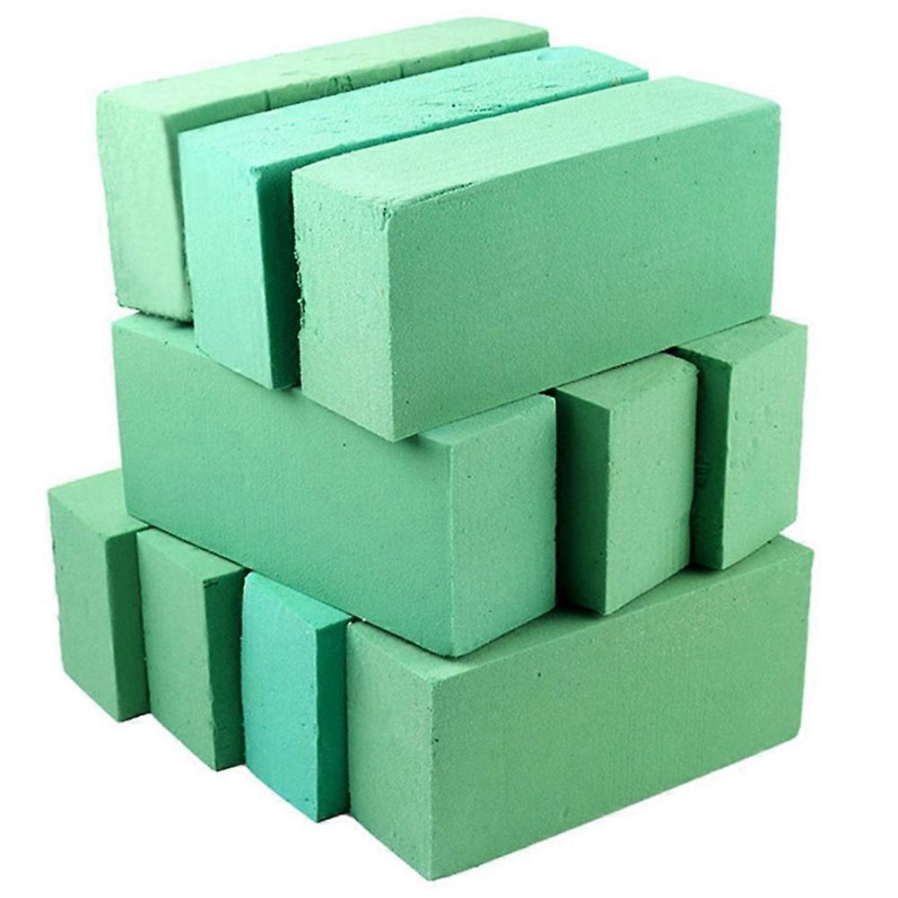 10Pcs Floral Foam Blocks, Flower Holder Flower Styrofoam Green Bricks Applied Dry or Wet for Artifi