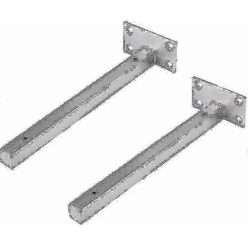 25cm Floating Shelf Brackets, Shelf Mounted, Industrial Bracket Wall Shelf Invisible Fixing Vintage Brackets Wall Bracket Diy Metal Bracket Silver Wit