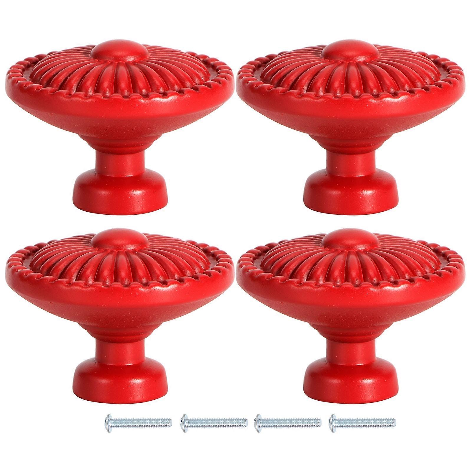 4 sarjaa sinkkiseoskahva yhden reiän pyöreä ovenkahva vaatekaappiin keittiön kaappi388 punainen