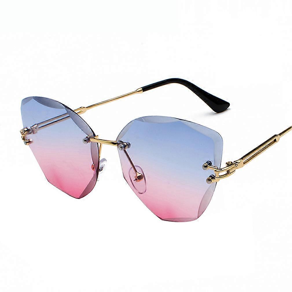 Rimless Shades Kissa Silmät Aurinkolasit Muoti Silmälasit Valtameri Aurinkolasit