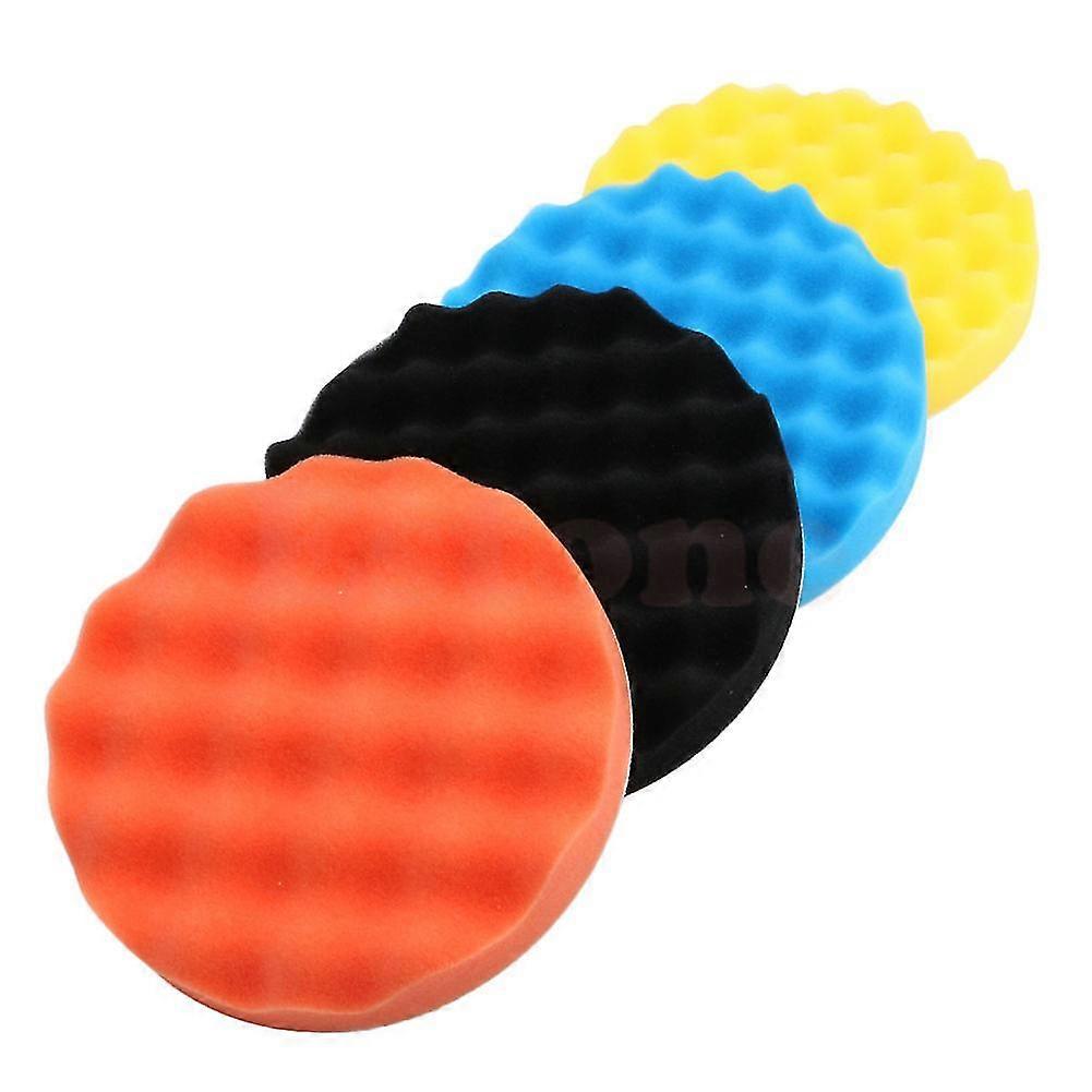 4pcs 4inch Buffing Polishing Sponge Pads Kit For Car Polisher Buffer