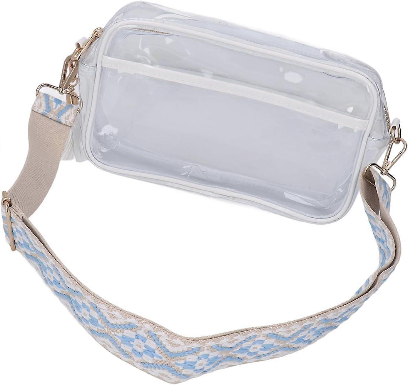 PVC Shoulder Bag, Transparent Waterproof Portable Shoulder Bag with Adjustable Shoulder Strap for Concerts