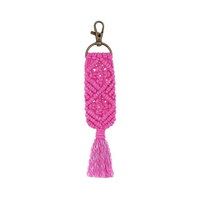 Boho Key Holder Keyring Tassel Keychain Macrame Bag Charms Car Hanging Key Ring