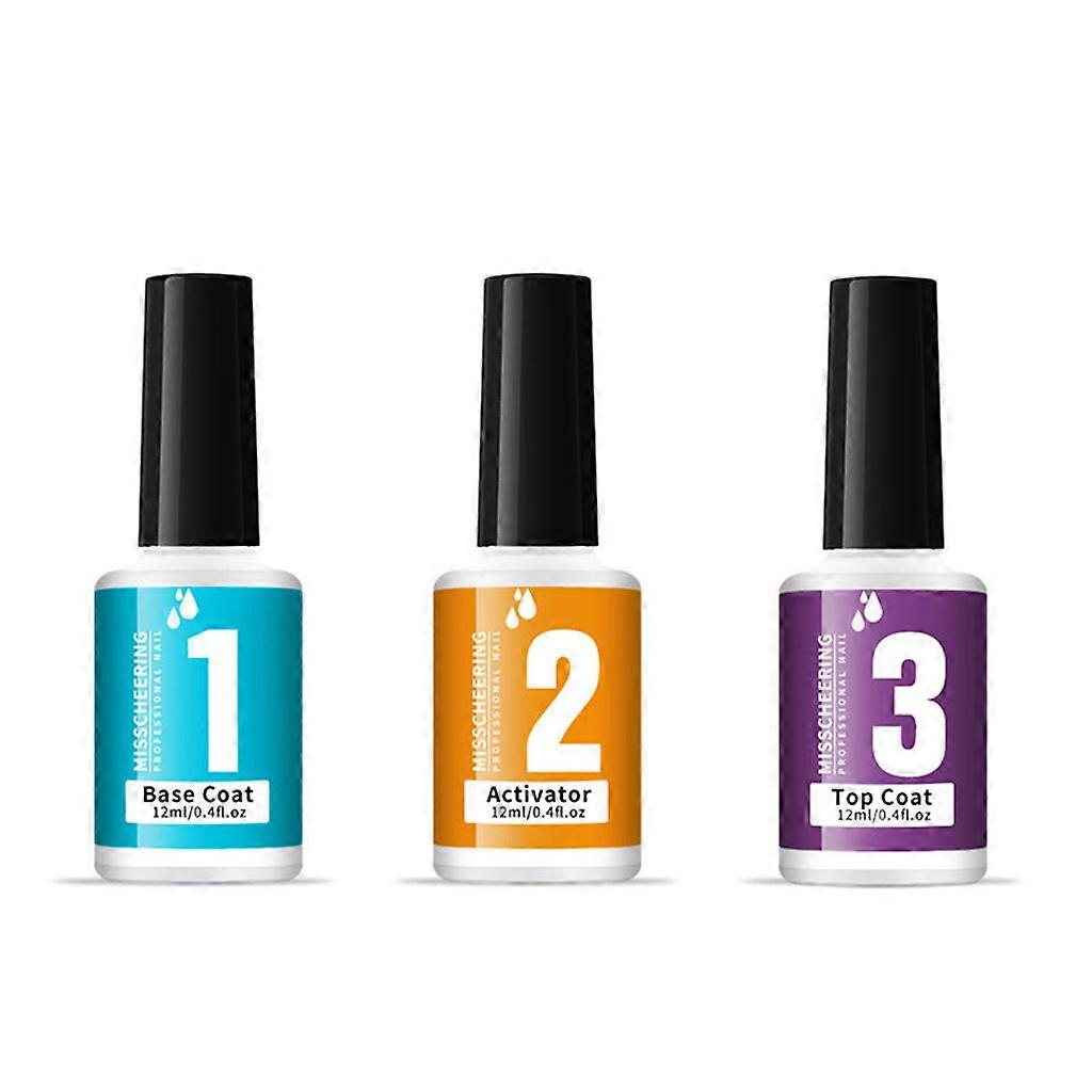 12ML Dip Powder Kit Base-Top Coat, Activator, Dipping Powders Essentials Kit